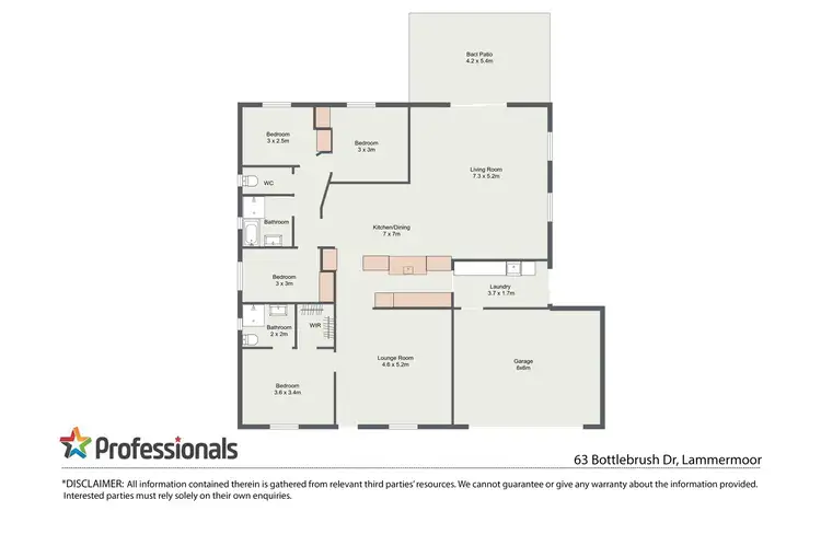 Floorplan of Homely house listing, 63 Bottlebrush Drive, Lammermoor QLD 4703