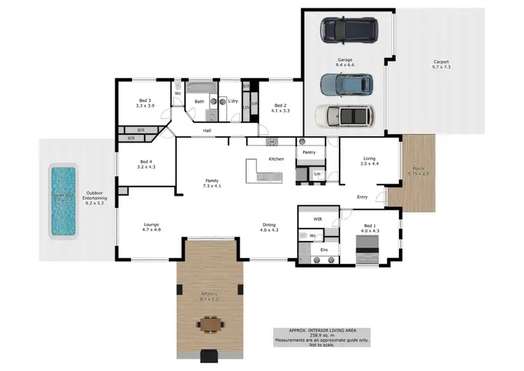 Floorplan of Homely house listing, 7 Toy Court, Wodonga VIC 3690