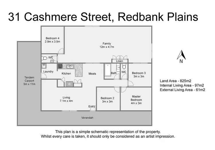 Floorplan of Homely house listing, 31 Cashmere Street, Redbank Plains QLD 4301