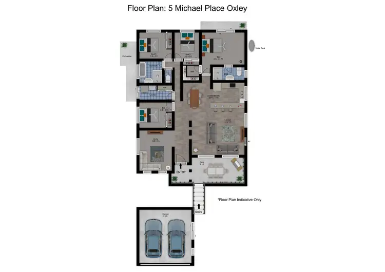 Floorplan of Homely house listing, 5 Michael Place, Oxley QLD 4075