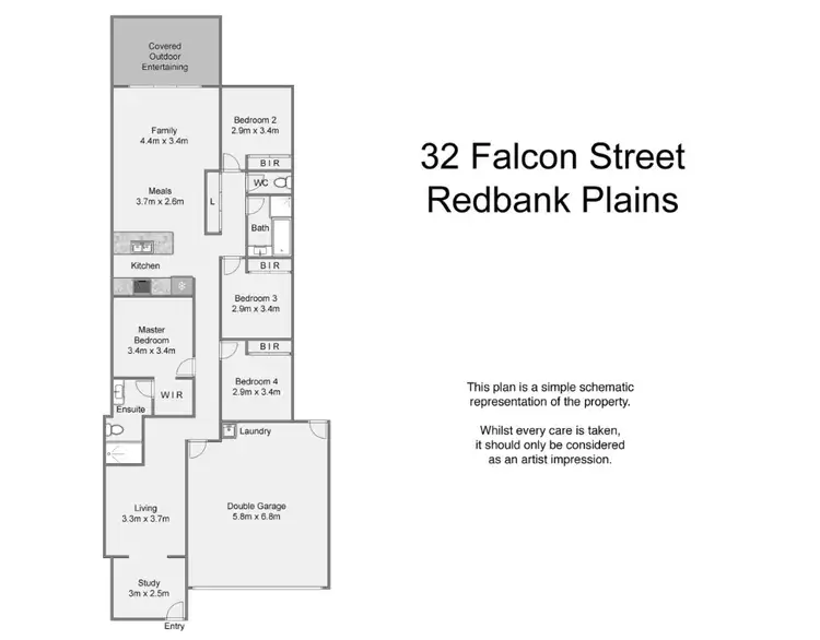Floorplan of Homely house listing, 32 Falcon Street, Redbank Plains QLD 4301