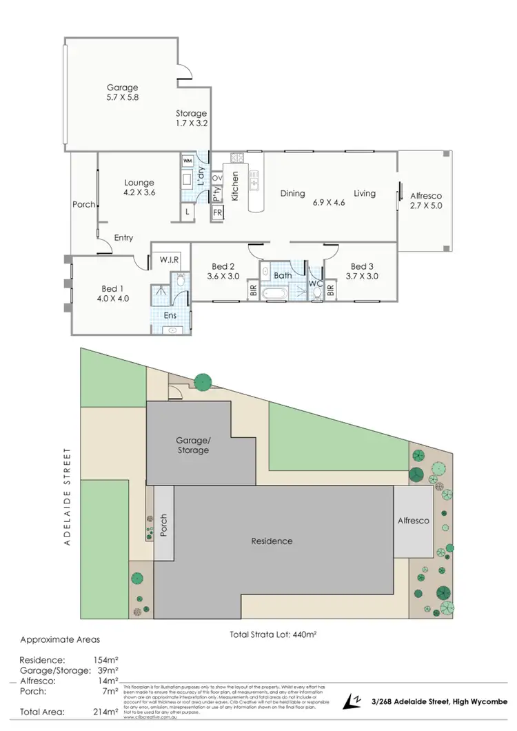 Floorplan of Homely house listing, 3/268 Adelaide Street, High Wycombe WA 6057