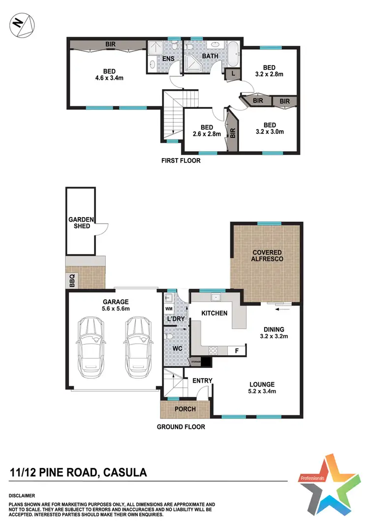 Floorplan of Homely townhouse listing, 11/12 Pine Road, Casula NSW 2170