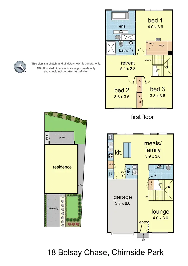 Floorplan of Homely townhouse listing, 18 Belsay Chase, Chirnside Park VIC 3116