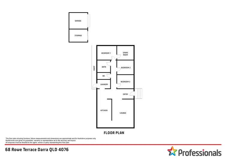 Floorplan of Homely house listing, 68 Rowe Terrace, Darra QLD 4076