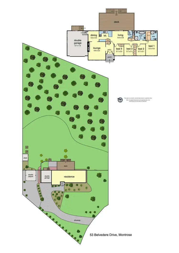 Floorplan of Homely house listing, 53 Belvedere Drive, Montrose VIC 3765