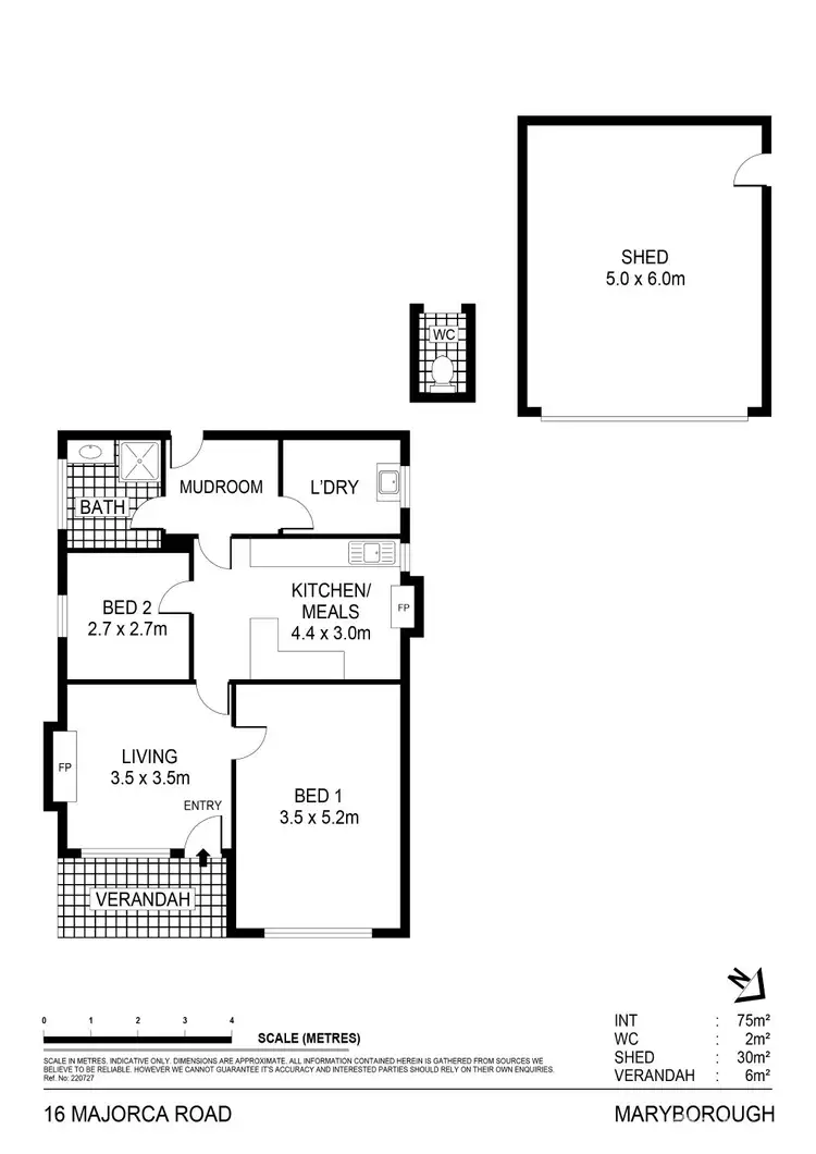 Floorplan of Homely house listing, 16 Majorca Road, Maryborough VIC 3465