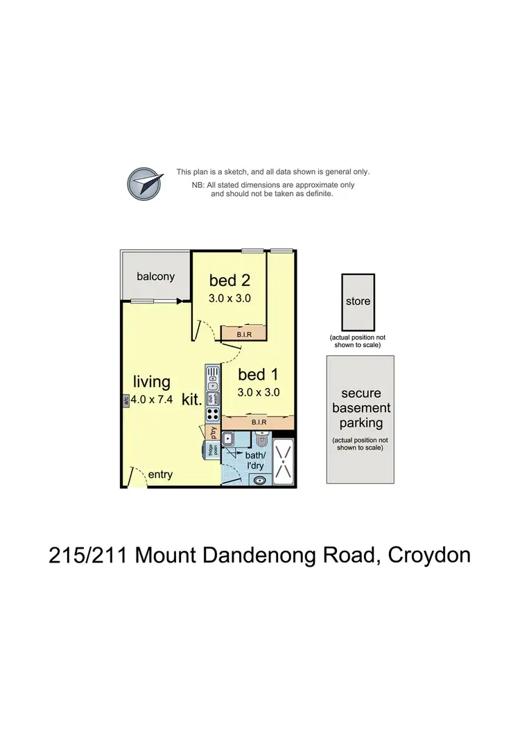 Floorplan of Homely unit listing, 215/211 Mount Dandenong Road, Croydon VIC 3136