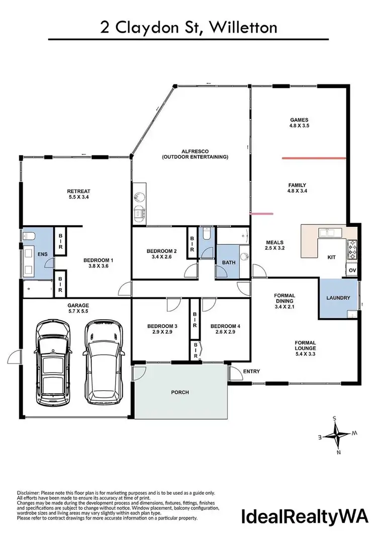 Floorplan of Homely house listing, 2 Claydon Street, Willetton WA 6155