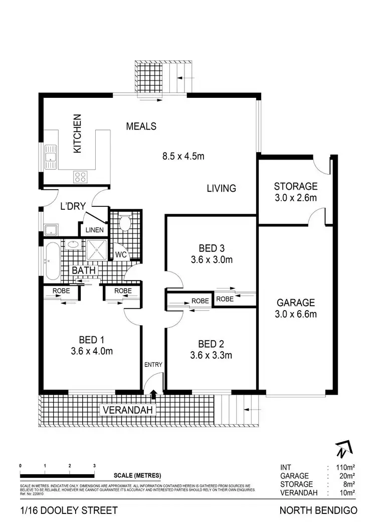Floorplan of Homely house listing, 1/16 Dooley Street, North Bendigo VIC 3550