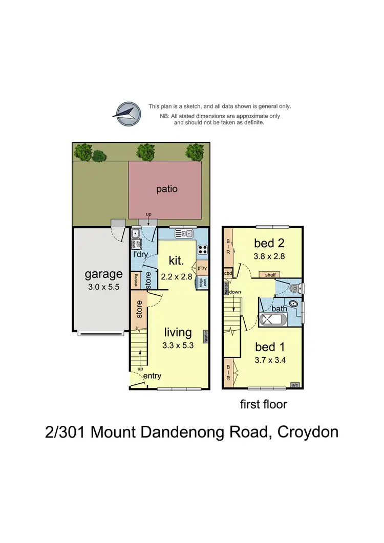 Floorplan of Homely unit listing, 2/301 Mount Dandenong Road, Croydon VIC 3136