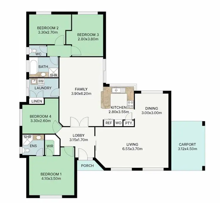 Floorplan of Homely house listing, 10 Melaleuca Terrace, Halls Head WA 6210