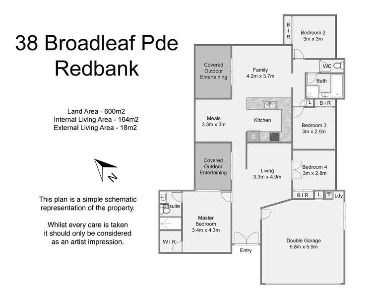 Floorplan of Homely house listing, 38 Broadleaf Parade, Redbank QLD 4301