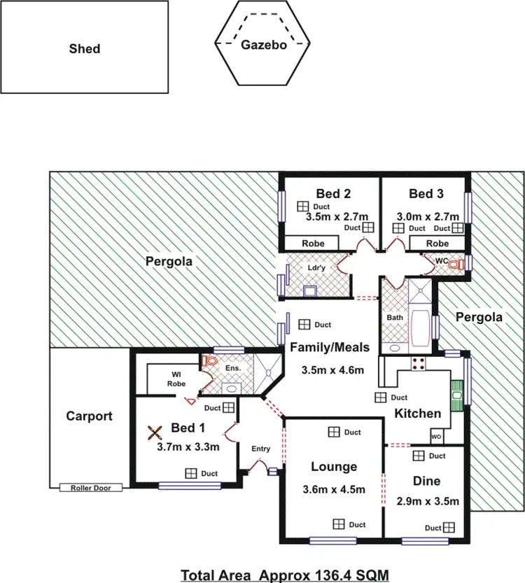 Floorplan of Homely house listing, 1 Protea Court, Craigmore SA 5114