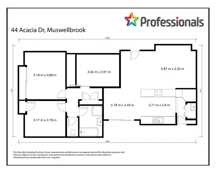 Floorplan of Homely house listing, 44 Acacia Drive, Muswellbrook NSW 2333