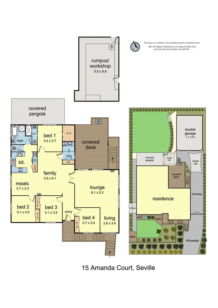 Floorplan of Homely house listing, 15 Amanda Court, Seville VIC 3139