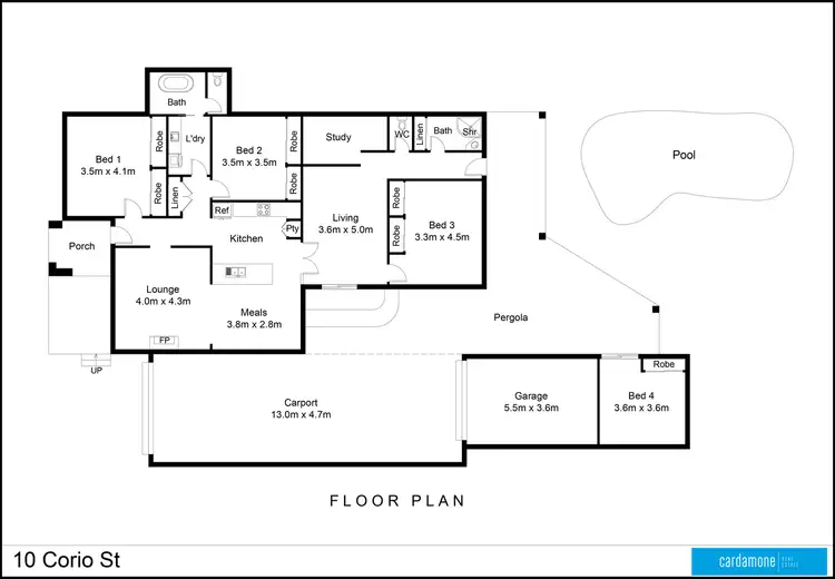 Floorplan of Homely house listing, 10 Corio Street, Shepparton VIC 3630