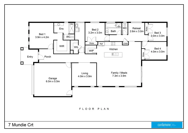 Floorplan of Homely house listing, 7 Mundie Court, Kialla VIC 3631