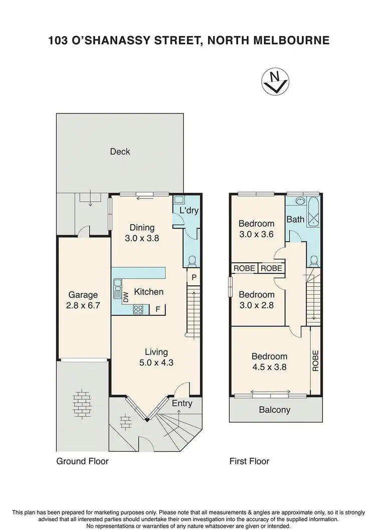 Floorplan of Homely townhouse listing, 103 O'Shanassy Street, North Melbourne VIC 3051