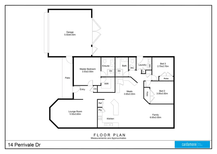 Floorplan of Homely house listing, 14 Perrivale Drive, Shepparton VIC 3630