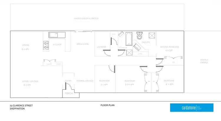 Floorplan of Homely house listing, 25 Clarence Street, Shepparton VIC 3630
