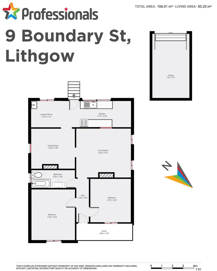 Floorplan of Homely house listing, 9 Boundary Street, Lithgow NSW 2790