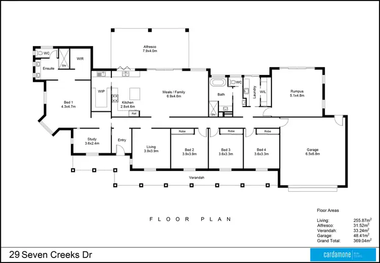 Floorplan of Homely house listing, 29 Seven Creeks Drive, Kialla VIC 3631