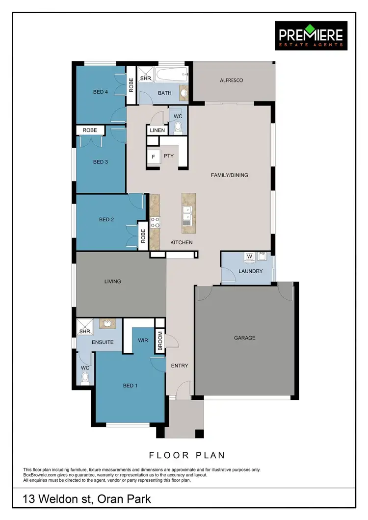 Floorplan of Homely house listing, 13 Weldon Street, Oran Park NSW 2570