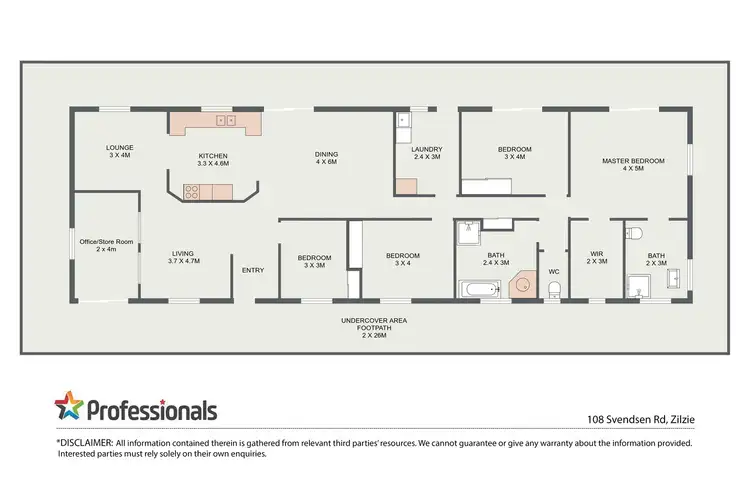Floorplan of Homely rural property listing, 108 Svendsen Road, Zilzie QLD 4710