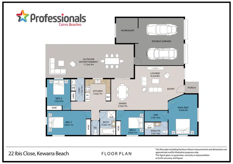 Floorplan of Homely house listing, 22 Ibis Close, Kewarra Beach QLD 4879