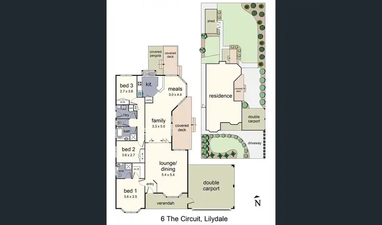 Floorplan of Homely house listing, 6 The Circuit, Lilydale VIC 3140
