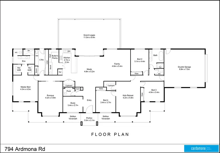 Floorplan of Homely rural property listing, 794 Ardmona Road, Mooroopna North VIC 3629