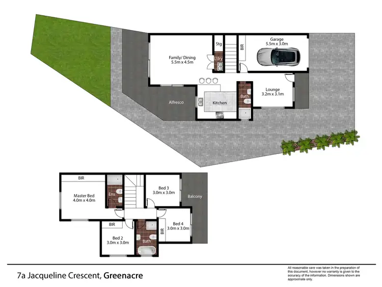 Floorplan of Homely semi-detached listing, 7A Jacqueline Crescent, Greenacre NSW 2190