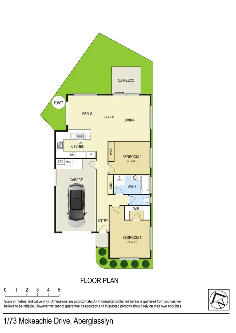 Floorplan of Homely villa listing, 1/73 McKeachie Drive, Aberglasslyn NSW 2320