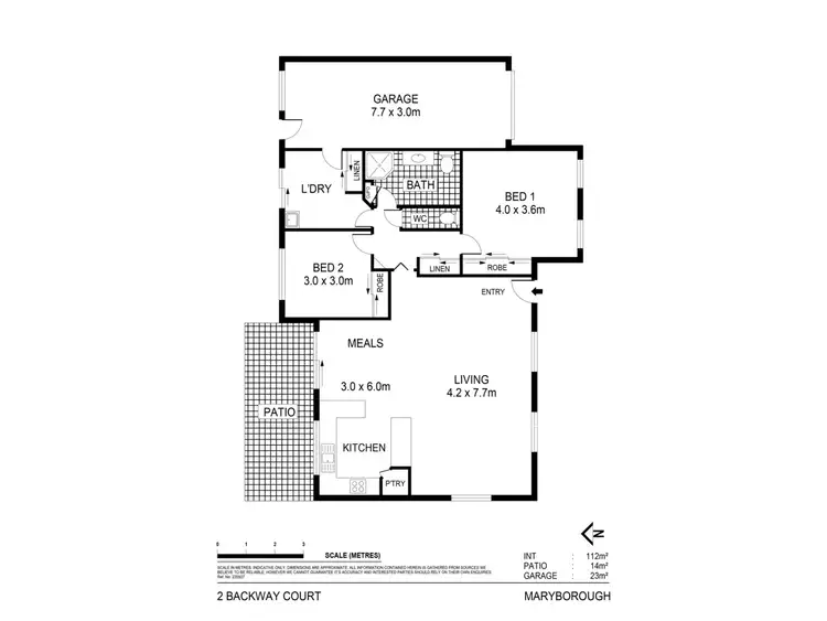 Floorplan of Homely house listing, 2 Backway Court, Maryborough VIC 3465