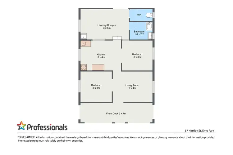 Floorplan of Homely house listing, 57 Hartley Street, Emu Park QLD 4710