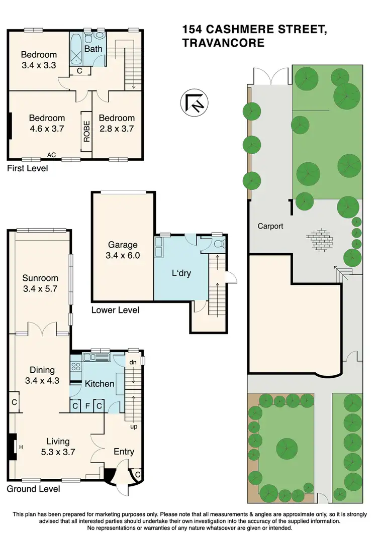 Floorplan of Homely house listing, 154 Cashmere Street, Travancore VIC 3032