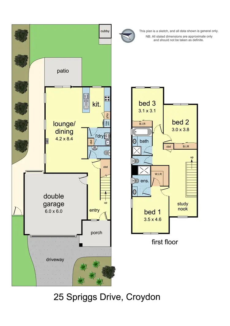 Floorplan of Homely townhouse listing, 25 Spriggs Drive, Croydon VIC 3136
