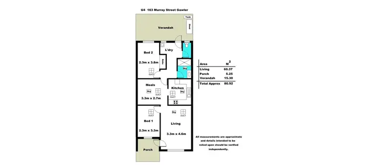 Floorplan of Homely house listing, 4/163 Warren Street, Gawler SA 5118