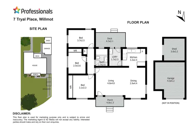 Floorplan of Homely house listing, 7 Tryal Place, Willmot NSW 2770