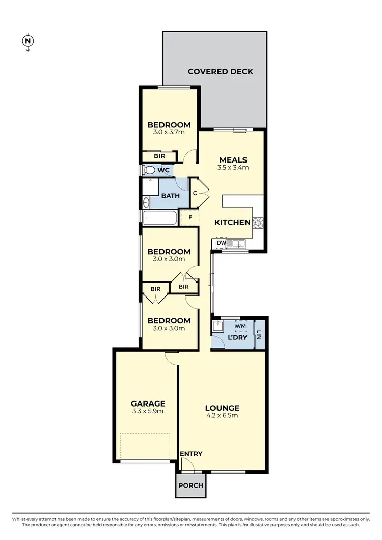 Floorplan of Homely unit listing, 1/25 Jade Way, Hillside VIC 3037