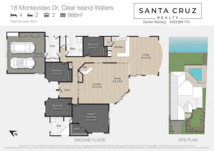 Floorplan of Homely house listing, 18 Montevideo Drive, Clear Island Waters QLD 4226