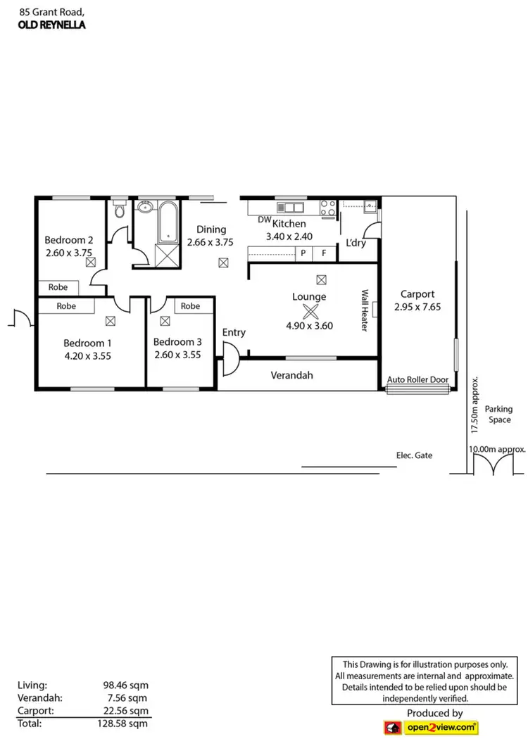 Floorplan of Homely house listing, 85 Grant Road, Old Reynella SA 5161