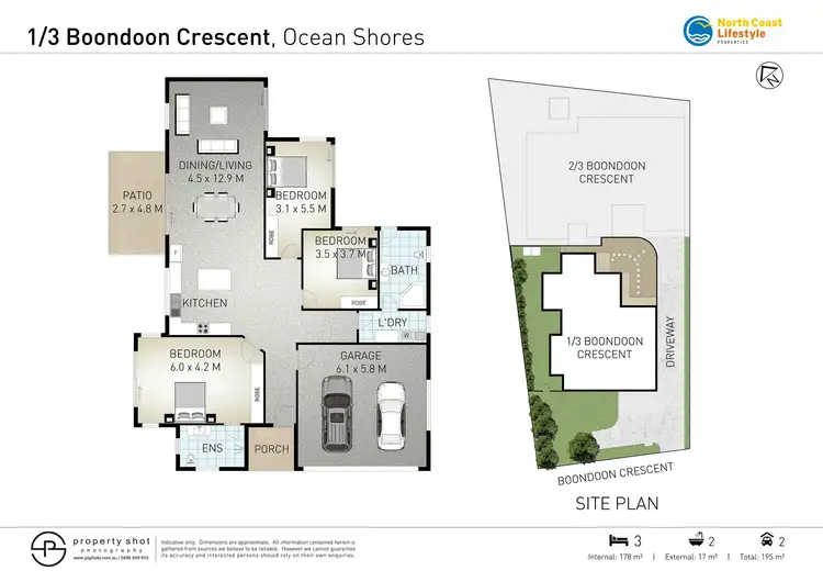 Floorplan of Homely house listing, 1/3 Boondoon Crescent, Ocean Shores NSW 2483