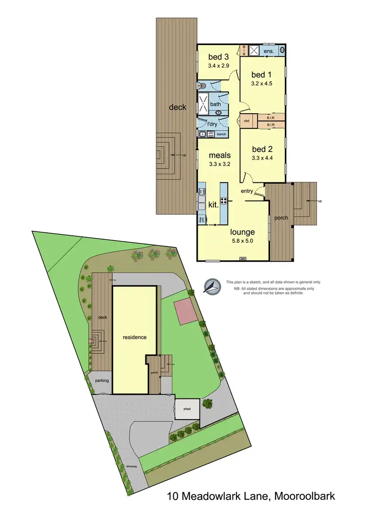 Floorplan of Homely house listing, 10 Meadowlark Lane, Mooroolbark VIC 3138