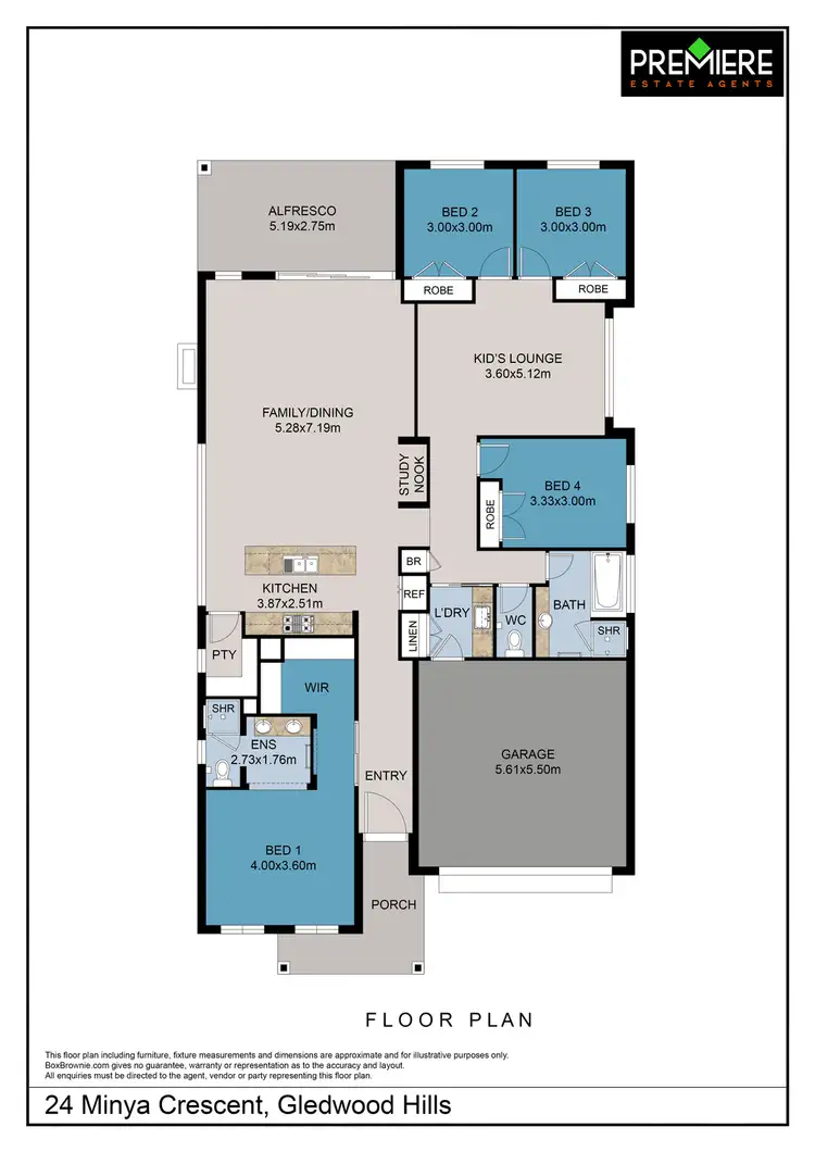Floorplan of Homely house listing, 24 Minya Crescent, Gledswood Hills NSW 2557