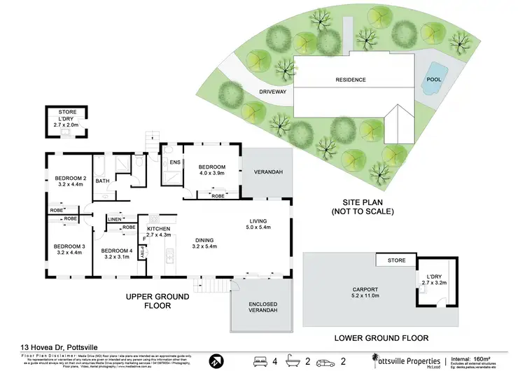 Floorplan of Homely house listing, 13 Hovea Drive, Pottsville NSW 2489