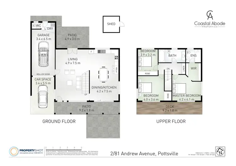 Floorplan of Homely unit listing, 2/81 Andrew Avenue, Pottsville NSW 2489