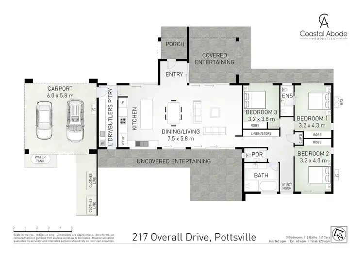 Floorplan of Homely house listing, 217 Overall Drive, Pottsville NSW 2489