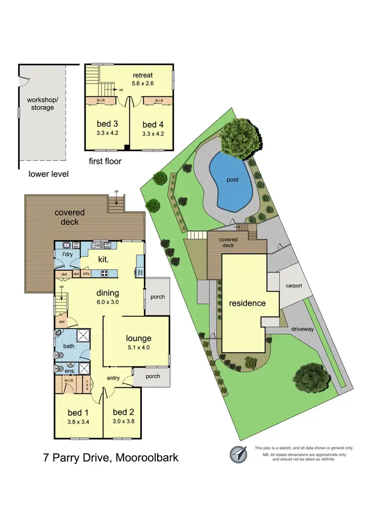 Floorplan of Homely house listing, 7 Parry Drive, Mooroolbark VIC 3138